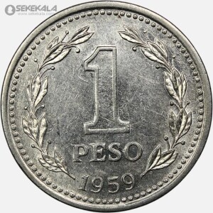 سکه 1 پزو آرژانتین 1959