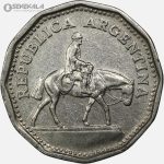 سکه 10 پزو آرژانتین 1962