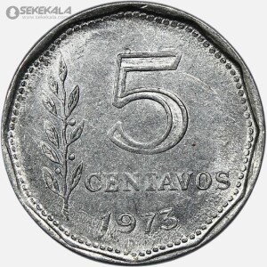 سکه 5 سنتاوو آرژانتین 1973