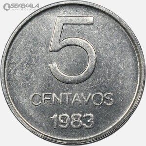 سکه 5 سنتاوو آرژانتین 1983 (AU)