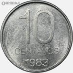سکه 10 سنتاوو آرژانتین 1983 (AU)