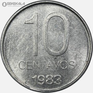 سکه 10 سنتاوو آرژانتین 1983 (AU)