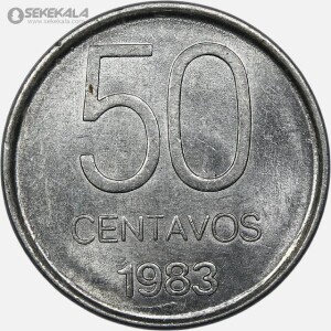 سکه 50 سنتاوو آرژانتین 1983