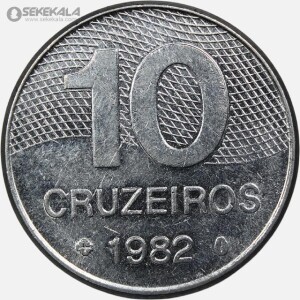 سکه 10 کروزیرو برزیل 1982 (AU)