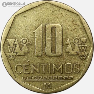 سکه 10 سنتیمو پرو 2001