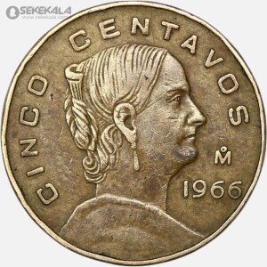 سکه 5 سنتاوو مکزیک 1966