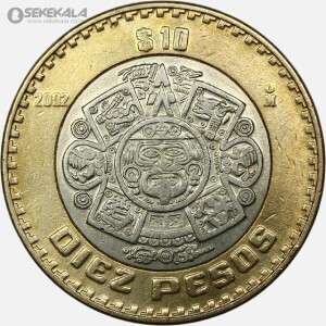 سکه 10 پزو دو فلزی مکزیک 2002