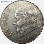 سکه 1 پزو مکزیک 1980