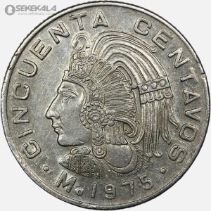 سکه 50 سنتاوو مکزیک 1975