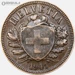 سکه 2 راپن کمیاب سوئیس 1944