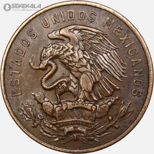 سکه 20 سنتاوو کمیاب مکزیک 1955