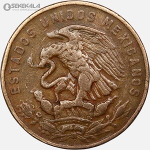 سکه 20 سنتاوو کمیاب مکزیک 1956
