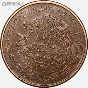 سکه 20 سنتاوو کمیاب مکزیک 1973 (AU)