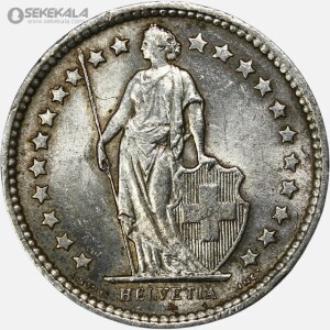 سکه 1/2 فرانک نقره سوئیس 1962 (+AU)