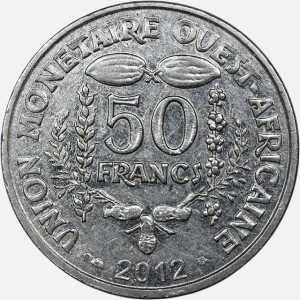 سکه 50 فرانک آفریقای غربی 2012