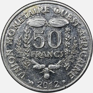 سکه 50 فرانک آفریقای غربی 2019