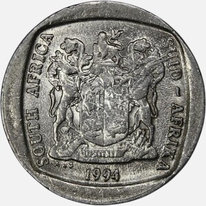 سکه 1 راند آفریقای جنوبی 1994 (AU)