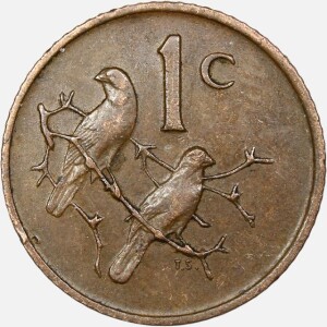 سکه 1 سنت آفریقای جنوبی 1972