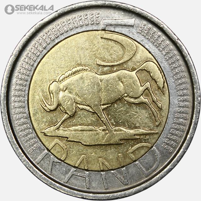 coin collection store www.sekekala.com 041011 (359) سکه 5 راند دوفلزی آفریقای جنوبی 2013
