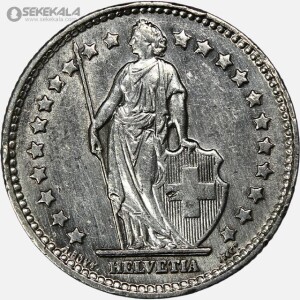 سکه 1 فرانک نقره سوئیس 1959