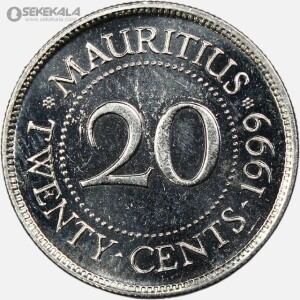 سکه 20 سنت موریس 1999 (UNC)