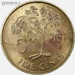 سکه 5 سنت کمیاب سیشل 1982