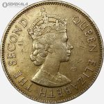 سکه 1 پنی جاماییکا مستعمره بریتانیا 1967 (ملکه الیزابت) (بسیار کمیاب)