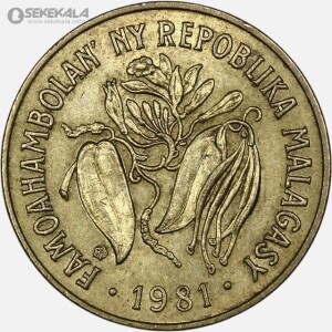 سکه 10 فرانک ماداگاسکار 1981 (بسیار کمیاب)