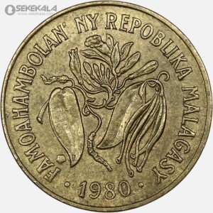 سکه 10 فرانک ماداگاسکار 1980 (بسیار کمیاب)