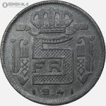سکه 5 فرانک بلژیک 1941 (لئوپولد سوم)