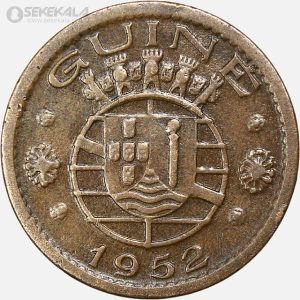 سکه 50 سنتاوو گینه مستعمره پرتغال 1952 (بسیار کمیاب)