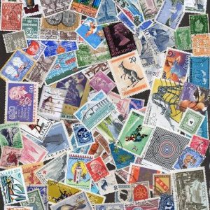 تعداد 100 عدد تمبر خارجی متنوع (مهر خورده) بدون تکرار