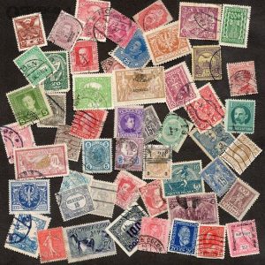 تعداد 50 عدد تمبر کلاسیک کمیاب خارجی متنوع (مهر خورده) بدون تکرار