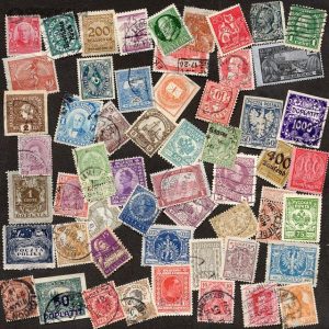 تعداد 50 عدد تمبر کلاسیک کمیاب خارجی متنوع (مهر خورده) بدون تکرار