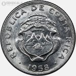 سکه 5 سنتیمو کاستاریکا 1958 (UNC)