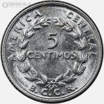 سکه 5 سنتیمو کاستاریکا 1958 (UNC)