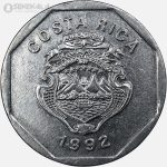 سکه 10 کولون کاستاریکا 1992 (AU)