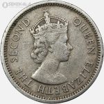سکه 10 سنت کمیاب کارائیب شرقی 1965