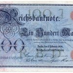 اسکناس 100 مارک امپراتوری آلمان 1908 (ویلیام دوم)(VF)