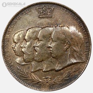 مدال برنز یادبود شصتمین سلطنت ملکه ویکتوریا 1897 (نایاب و خاص)