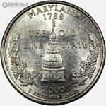 سکه کوارتر (25 سنت) ایالتی آمریکا 2000 D (کیفیت AU)