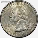 سکه کوارتر (25 سنت) ایالتی آمریکا 2000 P (کیفیت +AU)