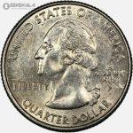 سکه کوارتر (25 سنت) ایالتی آمریکا 2000 P (کیفیت AU)