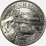 سکه کوارتر (25 سنت) یادبودی آمریکا 2021 D (عبور از دلاور)(UNC)