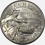 سکه کوارتر (25 سنت) یادبودی آمریکا 2021 P (عبور از دلاور)(UNC)