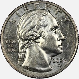 سکه کوارتر (25 سنت) یادبودی آمریکا 2022 D (کیفیت +AU)