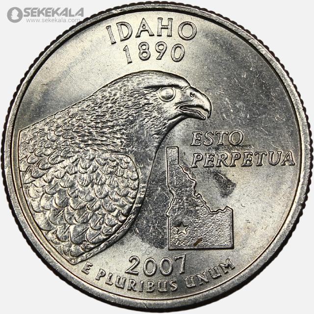 سکه کوارتر (25 سنت) ایالتی آمریکا 2007 P (کیفیت AU)