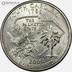 سکه کوارتر (25 سنت) ایالتی آمریکا 2000 P (کیفیت AU)