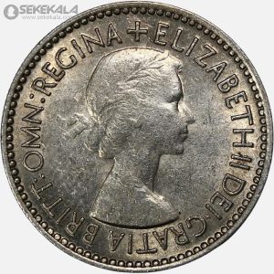 سکه 6 پنس انگلیس 1953 (ملکه الیزابت)(+AU)