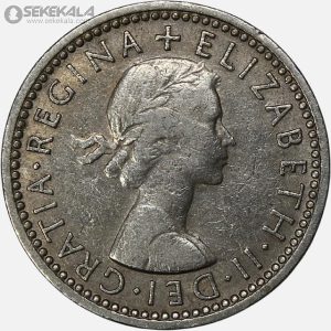 سکه 6 پنس انگلیس 1959 (ملکه الیزابت)